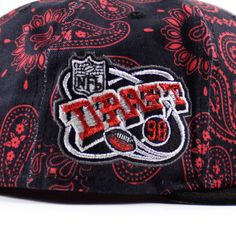 Las Vegas Raiders Draft 1998 New Era 59Fifty Fitted Hat in Red Paisley, Black with Gray Under Brim. Hat Stores, Red Paisley, Size Matters, How To Measure Yourself, Las Vegas Raiders, New Era Cap, New Era 59fifty, Fitted Hat, Fitted Hats