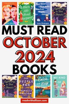 the must read october 2012 books list is featured in this post - it book cover