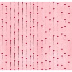 a pink background with red hearts and lines on the bottom half of it, as well as small dots in the middle