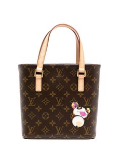 circa 2004 coffee brown/chocolate brown/camel brown signature Monogram canvas signature Panda print two top handles gold-tone hardware bucket body This piece comes complete with a protective dust bag. Your purchase will arrive to you in its original packaging. This piece comes with a manual. Lv Vavin, Pre Owned Louis Vuitton, Modern Bag, Brown Chocolate, Panda Print, Takashi Murakami, Tote Bag Purse, Coffee Brown, Vintage Handbags