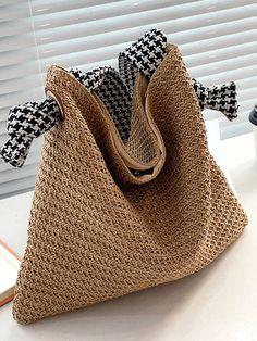 Bag For Love - Houndstooth Pattern Straw Bag - Women Shoulder Bags Product Description Color Brown Pattern Type Plain Style Vacation Bag Size Medium Quantity 1 piece Type Straw Bag Composition 100% Linen Material Straw Size Chart INCH CM Size Bag Width Bag Height Bag Length one-size 2 13 13.8 Size Bag Width Bag Height Bag Length one-size 5 33 35 Similar Products h2 { text-align: center; } .red-box { width: 100%; display: flex; flex-direction: row; flex-wrap: wrap; justify-content: center; } .red Casual Houndstooth Travel Bag, Rectangular Houndstooth Bag For Daily Use, Rectangular Houndstooth Pattern Bag For Daily Use, Daily Use Rectangular Bag With Houndstooth Pattern, Casual Houndstooth Shoulder Bag For Daily Use, Casual Houndstooth Pattern Bags, Casual Rectangular Bag With Houndstooth Pattern, Chic Houndstooth Pattern Bags For Everyday Use, Chic Everyday Houndstooth Pattern Bag