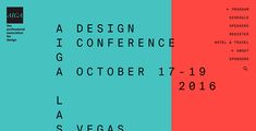 an event poster for the design conference in las vegas, with different font and colors