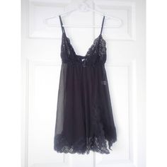 Women Lingerie Fredericks Babydoll Lace, Mesh Black Sz S Lace, Mesh Nwot Black Delicate Lace Camisole For Night Out, Black Lace Camisole In Flirty Style, Black Lace Camisole In Feminine Style, Black Lace Coquette Camisole, Black Camisole For Wedding Night, Black Coquette Sleepwear For Wedding Night, Black Sheer Camisole Sleepwear, Black Lace Camisole Sleepwear, Black Sheer Camisole For Night