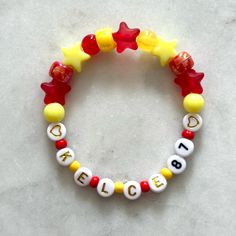 Feel Free To Bundle With Other Bracelet Listings! Tennessee Bracelets, Chiefs Bracelet, Kelce Chiefs, Taylor Swift Jewelry, Pony Bead Bracelets, Bracelet Inspo, Memorial Bracelet, Taylor Swift Red, Kc Chiefs