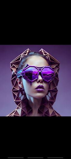 Futuristic glasses surreal geometry fashion Swimming Glasses, Design 2023