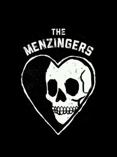 the menzingers logo with a skull in the middle and a heart on it