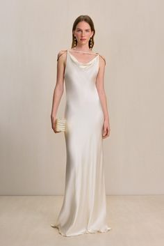 CULT GAIA AZAELIA GOWN IN OFF WHITE Cult Gaia Dress, Bridal Shower Attire, Rehearsal Dinner Outfits, Icon Clothing, Chic Bridal Showers, Wedding After Party, Shona Joy, Wedding Rehearsal Dinner, White Gowns