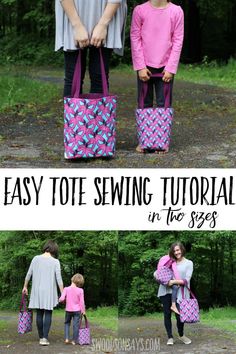 the easy tote sewing pattern is perfect for beginners