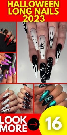 #BEAUTY, #RELATIONSHIPS #Fashion #Animals #Outfits #Winter Outfits #Animals Creative Long Nails, Halloween Stilleto Nail Designs, Halloween Nails Stilleto Shape, Spooky Summer Nails, 2024 Halloween Nails, Halloween Nails Neon, Halloween Coffin Nail Ideas, Gothic Summer Nails, Halloween Stiletto Nails Design