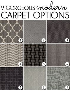 the screen shot shows different colors and patterns for carpet options, as well as an image of