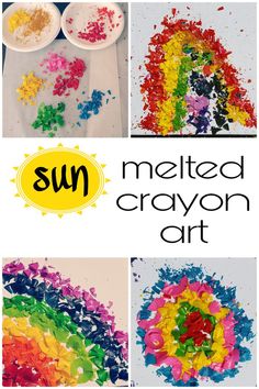 melted crayon art project for kids