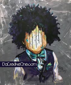 a painting of a person wearing a vest and bow tie, with the words dream written on it