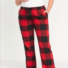 Old Navy Buffalo Check Pajama Pants. Nwt. Size: Maternity Xxl. Comfortable Black Bottoms For Pajama Party, Red Long Pants Bottoms For Bedtime, Red Long Bottoms For Bedtime, Red Long Pants For Bedtime, Nursing Pajama Set, Adult Onesie Pajamas, Old Navy Pajamas, Nursing Pajamas, Maternity Pajamas