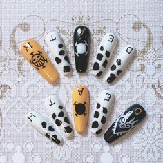 Law Nails One Piece, Trafalgar Law Nail Art, One Piece Anime Nails Designs, Anime Inspired Nails One Piece, Trafalgar Law Nails, One Piece Inspired Nails, Nail Art Designs Anime, Zoro Nails