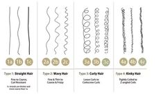 Hair Types Drawing, Type 3a Hair, Hair Type Chart, Wavy Hair Types, Chebe Powder, Type Chart, Straight Wavy Hair, Hair Science, Vegan Hair Care