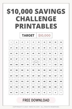 10000 savings challenge printables 7000 Savings Plan, 10000 Savings Plan, 10000 Savings Challenge, Year Savings Plan, Helpful Printables, Money Envelope System, Envelope Challenge