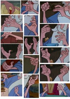 many different images of people holding their hands together