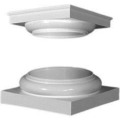 an image of two white pedestals on top of each other