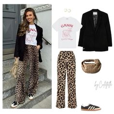 Leopard Pants Outfit, Printed Pants Outfits, Leopard Print Outfits, Leopard Print Jeans, Animal Print Pants, Animal Print Outfits, Tshirt Outfits, Fashion Mode, Looks Style