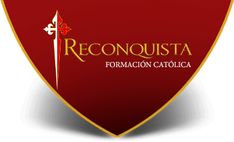 a red and gold shield with the words reconquisita written on it