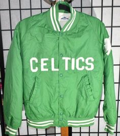 Clean, clean, clean! Men's sz M Pyramid Outerwear Corporation Celtics Basketball Jacket slight fraying around pockets elastic waist & cuffs are in great condition 7 button snaps work perfectly  stitched lettering on chest as well as shamrock on shoulder Thanks for your interest in this listing.   Your feedback is important to me, items are listed as accurately and completely as possible. Returns are only accepted if I mistakenly misrepresent an item. Please feel free to contact me with any quest 90s Style Green Track Jacket For Sports, Vintage Green Windbreaker For Sports, 90s Green Sports Windbreaker, Celtics Jacket, Basketball Jacket, Celtics Hoodie, Celtics Basketball, Satin Quilt, Boston Celtics