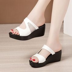 Shipping: Worldwide Express Shipping AvailableDelivery time: 7-15Days Fast ShippingReturns: Fast refund, 100% Money Back Guarantee.Brand Name: DamaishoeShoes Type: Modern SlippersApplicable Place: OutsideUpper Material: Mesh (Air mesh)Heel Height: Med (3cm-5cm)Origin: Mainland ChinaCN: ZhejiangSeason: SummerHeel Type: WedgesItem Type: SlippersModel Number: JM5200Fashion Element: Metal decorationDepartment Name: AdultOutsole Material: RubberWith Platforms: YesPlatform Height: 3-5cmStyle: sexyInso Slipper Shoes Women, Heel Wedges, Trendy High Heels, Ladies Office, Platform Wedges Shoes, Mesh Heels, Slippers Summer, High Heel Slippers, Wedges Shoes