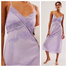 New Free People Going Steady Floral Embroidered Midi Slip Dress Purple Size Xs New Without Tags So Chic Slip Featured In A Soft Cotton Fabrication And Midi-Length With Feminine Floral Embroidery And Textured Detailing At The Bust. Fit: Slim, Relaxed Fit; Midi-Length Features: Soft Cotton, Lightweight Design, Lined Bust With Semi-Sheer Body, V-Neckline, Textured Detail At Bust, Floral Embroidery, Low Back With Adjustable Shoulder Straps Midi Slip Dress, Dress Purple, Free People Dress, Low Back, Purple Dress, Floral Embroidery, Purple Color, Midi Length, Shoulder Straps