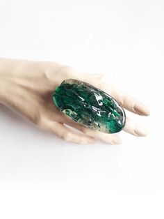 Huge Teal Green Ring, Large Big Ring, Statement Ring, Brutalist, Long, Oval, Modern, Contemporary Ring, Modernist Ring, Resin Ring, Big - Etsy Bosnia and Herzegovina Elegant Handmade Resin Rings, Handmade Elegant Resin Rings, Unique Green Resin Ring, Handmade Green Oval Crystal Ring, Unique Green Resin Rings, Unique Oval Rings For Jewelry Making, Unique Handmade Oval Emerald Ring, Big Statement Rings, Ring Resin