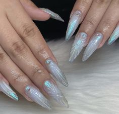 Taking New Clients, Blue Christmas Nails, Nail Art Inspo, Queen Nails, Winter Nails Acrylic, Grunge Nails, Mermaid Nails, Seasonal Nails, Garden Grove