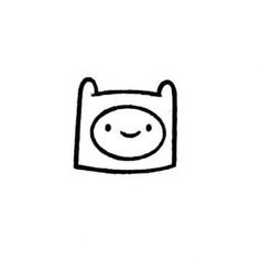 a black and white drawing of a pig with a smile on it's face