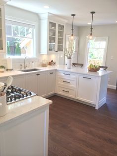 the kitchen is clean and ready for us to use in its new owner's home