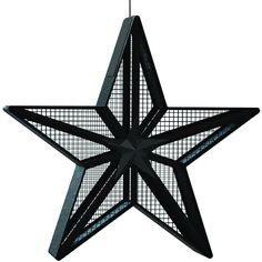 a black star hanging from the ceiling