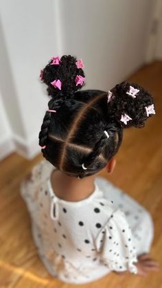 The Curly Hair Coach on Instagram: "Twisted Puffs 🤍 #kidshairstyles" Babies Hairstyles, Toddler Hairstyles, Hair Puff, Old Hairstyles, Toddler Hairstyles Girl