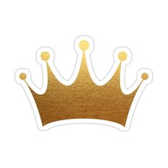 Decorate laptops, Hydro Flasks, cars and more with removable kiss-cut, vinyl decal stickers. Glossy, matte, and transparent options in various sizes. Super durable and water-resistant. gold crown Crown Stickers, Crown Sticker, Royalty Crown, Earth Illustration, Liquid Gold, Gold Crown, Gold Print, Pure Gold, Tiara