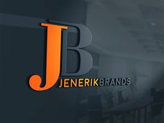 the jb logo is designed to look like it has an orange letter on it