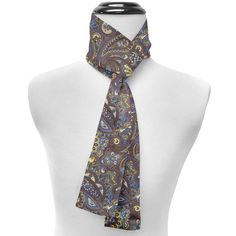 Catania Silk Scarf Floral Icons, Mens Silk Scarves, Middlebury Vermont, Mens Scarves, Catania, Style Expert, Silk Twill, Blue And Gold, Vermont