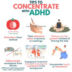 🔎Focus and concentration does not come easy for ADHD brains.  These are a few of my tried-and-true tips that help me concentrate  🔥Discover even more strategies with my FREE downloadable ebook: 'How to Focus by Focusing your Time'  http://bit.ly/CWBebook  #adhd #adhdcoach #adhdtips #adultadhd #womenwithadhd #adhdparent