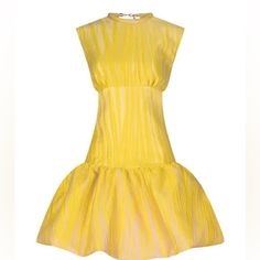 Gorgeous Cocktail Dress! Brand New With Tags & Original Shipping Packaging. Size M Dress Yellow, Peplum Hem, Fine Fabric, Hottest Trends, Yellow Dress, Sheath Dress, A Line Dress, Night Out, Dress Outfits