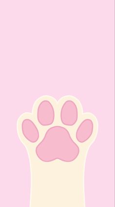 an animal paw print on a pink background