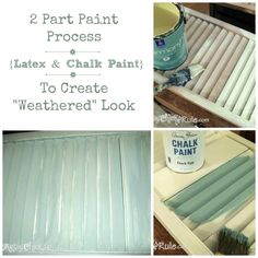 the steps to painting an old dresser with chalk paint and other things that are being used