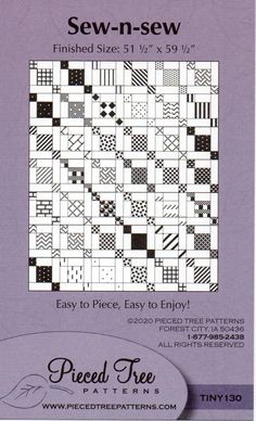 Sew-n-Sew Printed Paper Pattern, Layer Cake Patterns, Charm Square Quilt, Quilting Books, Snowman Quilt, Quilt Pattern Download, Quilting Designs Patterns, Quilt Sewing Patterns, Quilt Projects