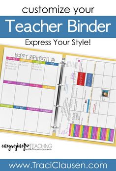 a teacher bind with the text how to customize your teacher bind express your style