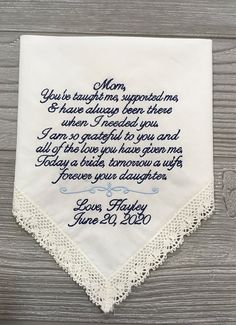 Mother of the Bride Gift Ideas, Personalized Handkerchiefs, Keepsake, Handkerchiefs Gift for Mother, Gift Handkerchiefs, Mom's Handkerchief Personalized Elegant Handkerchiefs For Bridal Shower, Elegant Personalized Handkerchiefs For Bridal Shower, Personalized Handkerchiefs For Bridal Shower, Personalized Handkerchiefs For Bridesmaids, Mother's Day Gift, Customizable Elegant Handkerchiefs For Mother's Day, Elegant Customizable Handkerchiefs For Mother's Day, Elegant Handkerchiefs For Anniversary And Mother's Day, Customizable Wedding Handkerchiefs For Mother's Day, Customizable Handkerchiefs For Wedding And Mother's Day