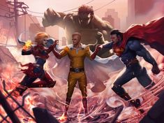 Anime One Punch Man, One Punch Man Funny, Anime Superhero, Saitama One Punch, Saitama One Punch Man, One Punch Man Anime, Marvel Wallpaper, Punch Man