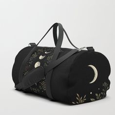 Moonlight Garden Duffle Bag #moonlightgarden #Bags #travel Cute Duffel Bags, Duffle Bag Aesthetic, Cute Duffle Bag, Cute Gym Bag, Moonlight Garden, Messenger Bag Patterns, Small Duffle Bag, Moon Luna