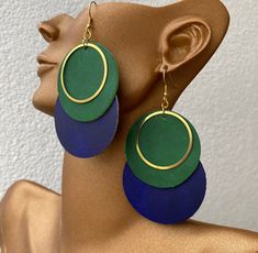 We are thrilled to present to you our Brass and Leather collection, where quality genuine leather meets row brass, blending modern designs with trending colors. Our series features sleek and lightweight accessories crafted in a modern, sophisticated, and minimalist style. We prioritize your comfort and satisfaction, offering versatile pieces that seamlessly complement your day and night outfits.  Imagine wearing these stunning earrings, meticulously crafted with layers of high-quality, genuine l Cheap Statement Leather Jewelry, Cheap Leather Statement Jewelry, Navy Blue Leather Earrings, Afro Jewelry, Cloud Earrings, Trending Colors, Earrings Aesthetic, Diy Earring, Fabric Earrings