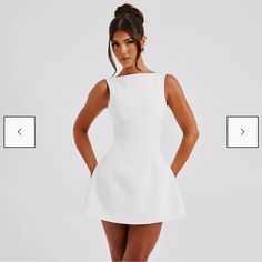 Mini White Backless Dress. Brand New, Never Worn. Size 6 Backless Dress Summer, Backless Tank Top, Sleeveless Short Dress, Mini Tank Dress, Backless Mini Dress, Absolutely Fabulous, Basic Dress, Little White Dresses