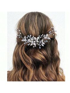 Wedding hair accessories for brides is made of durable hard alloy and rhinestone. It's no worry that wedding hair vine will fade. Vintage wedding headpiece is perfect for your special day.
Bridal hair vine is one size. Free with 2 pins and 1 ribbon for hair, so the piece can be easily secured in your hairstyle with hair pins. It's suitable for any hairstyle what you like .
Rhinestone wedding hair piece for bride wedding is perfect for many special occasions,such as bridal showers,bachelorette pa Hair Pieces For Wedding, Vintage Wedding Headpiece, Hair Accessories For Brides, Wedding Headpiece Vintage, Ribbon For Hair, Pearl Bridal Headpiece, Wedding Hair Vine, Wedding Hairband, Wedding Hair Piece