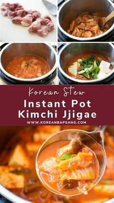 Instant Pot Kimchi Jjigae (Stew) Kimchi Soup Recipe, Vegan Kimchi Recipe, Korean Stew, Jjigae Recipe, Kimchi Jjigae, Kimchi Stew, Souper Bowl, Vegan Kimchi, Fermented Kimchi