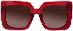 Red Rectangular Sunglasses With Tinted Lenses, Red Rectangular Sunglasses With Gradient Lenses, Red Rectangular Polarized Sunglasses, Red Rectangular Sunglasses With Mirrored Lenses, Modern Red Rectangular Sunglasses, Red Rectangular Sunglasses For Summer, Red Square Frame Sunglasses With Uv Protection, Red Square Frame Sunglasses With Tinted Lenses, Red Rectangular Sunglasses With Uva Protection